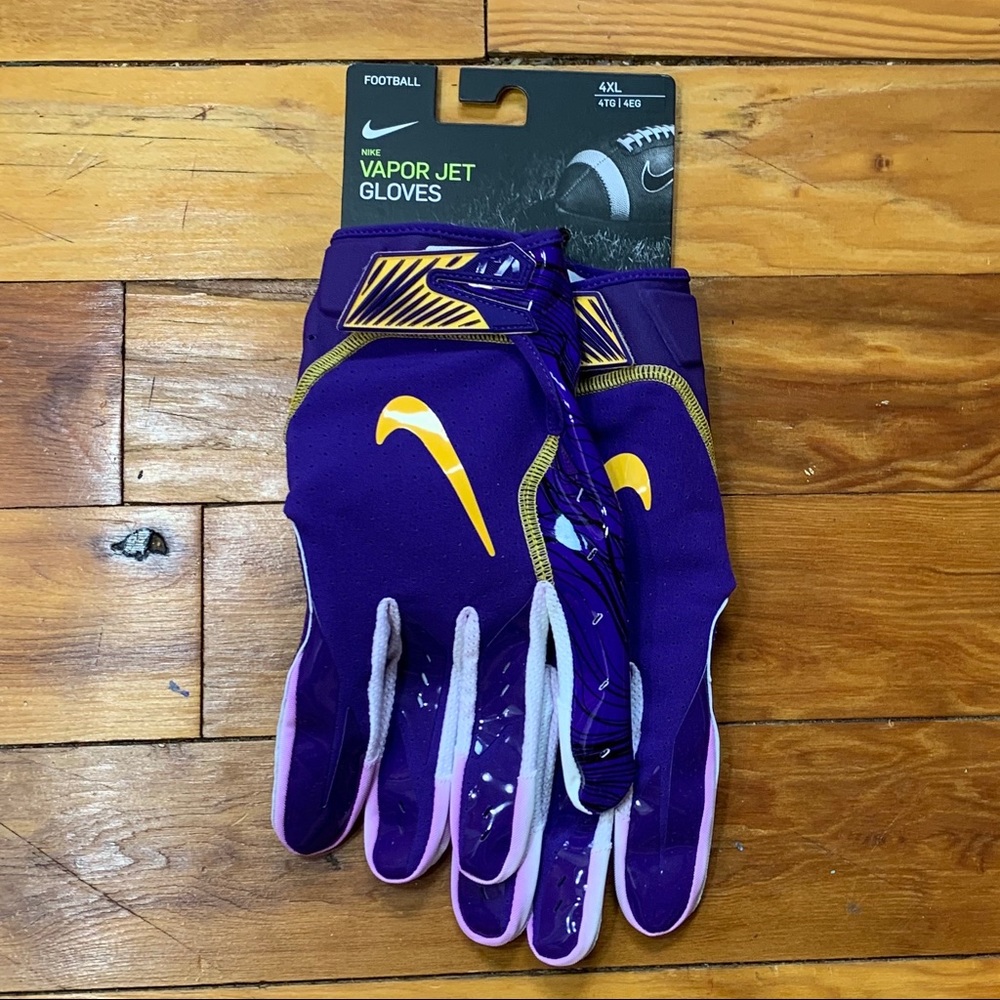 Nike Vikings Vapor Jet Football Gloves 4XL Purple